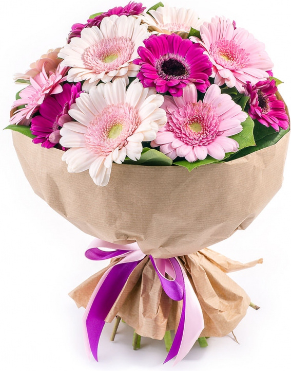 Букет из розовых гербер Букет «Юность»